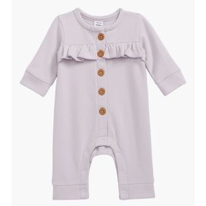 Kids' Nordstrom Cozy Ruffle Romper, Lavender